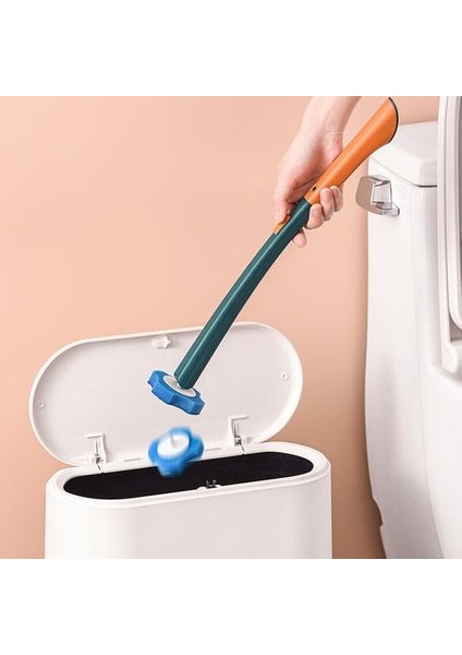1 Adet Tek Kullanımlık Banyo Temizleme Tuvalet Fırçası Uzun Sap Yok Ölü Açı Temizleme Fırçası Ev Tek Kullanımlık Temizlik Artifact Seti | Tuvalet Fırçası Tutucular