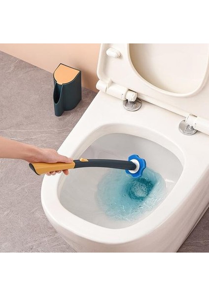 1 Adet Tek Kullanımlık Banyo Temizleme Tuvalet Fırçası Uzun Sap Yok Ölü Açı Temizleme Fırçası Ev Tek Kullanımlık Temizlik Artifact Seti | Tuvalet Fırçası Tutucular
