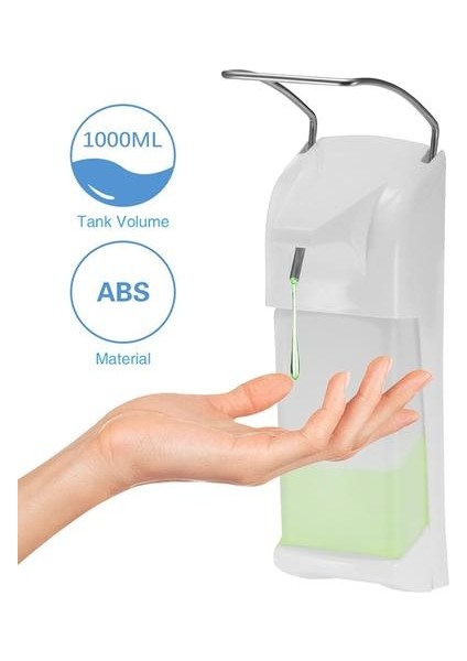 Dirsek Basın Dezenfektan Dispenser Duvara Monte Sabun Pompaları Home Hotel Hospital Için Sabunluk Pompaları 1000ML | Sıvı Sabunluk