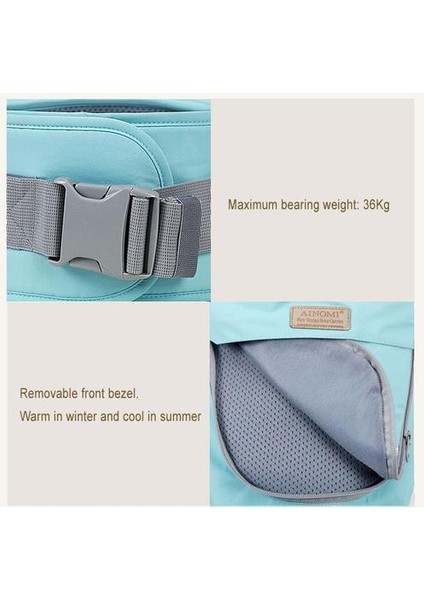 Ergonomik Bebek Taşıyıcı Bebek Çocuk Bebek Hipseat Sling Ön Yüzleşen Kanguru Bebek Wrap Carrier Bebek Seyahat 0 36 Ay | Sırt Çantaları ve taşıyıcılar (Mavi)