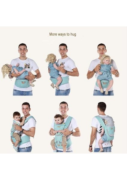 Ergonomik Bebek Taşıyıcı Bebek Çocuk Bebek Hipseat Sling Ön Yüzleşen Kanguru Bebek Wrap Carrier Bebek Seyahat 0 36 Ay | Sırt Çantaları ve taşıyıcılar (Mavi)