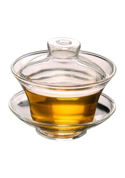 Isıya Dayanıklı Cam Kapak Kase Çin Kung Fu Çay Seti Çay Töreni Aksesuarları Çay Bardağı Çay Evi Çay Seti | Çay Tureen