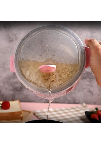 Büyük Kapasiteli 304 Paslanmaz Çelik Anlık Erişte Kase Öğle Yemeği Kutusu Kapaklı Gıda Fincan Salatası Çocuk Japon | Öğle Yemeği Kutuları (Pembe)