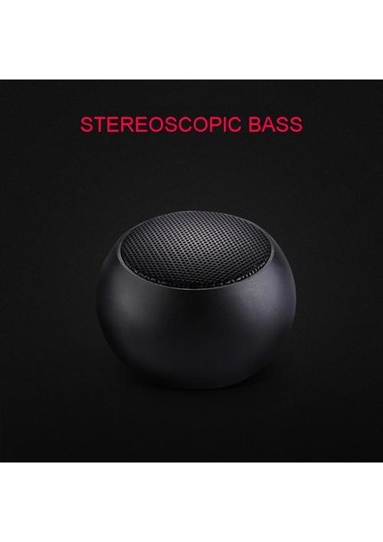 Siyah Mini Taşınabilir Kablosuz Bluetooth Hoparlör Metal Stereo Hoparlör Mic ile Subwoofer Mp3 Müzik Çalar | Taşınabilir Hoparlörler