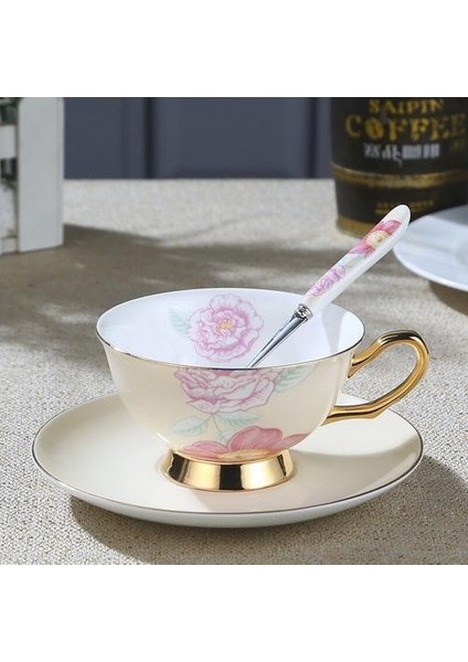 Avrupa Tarzı Meyve Çiçek Çay Bardağı Ev Seramik Kupası Çay Fincanı Ingilizce Öğleden Sonra Çay Çay Seti Çay Bardağı Set Kahve Kupası | Teacups modelleri