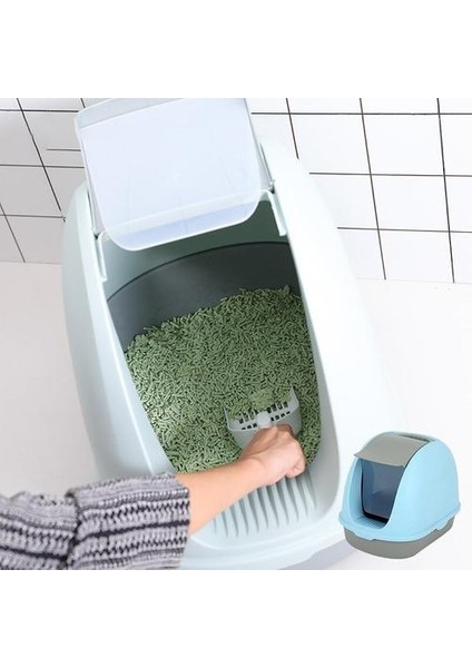 Kapak Ön Asansör ile Çöp Kutusu Çöp Kutusu Kapalı Çöp Kutusu Büyük Kedi Poop Kutusu Çöp Kutusu Kedi Malzemeleri Deodorant Kedi Tuvalet | Çöp ve houshreaking