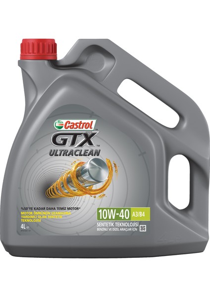 Gtx Ultraclean 10W-40 A3/B4 Yarı Sentetik Motor Yağı 4 Litre (Üretim Yılı:2022)