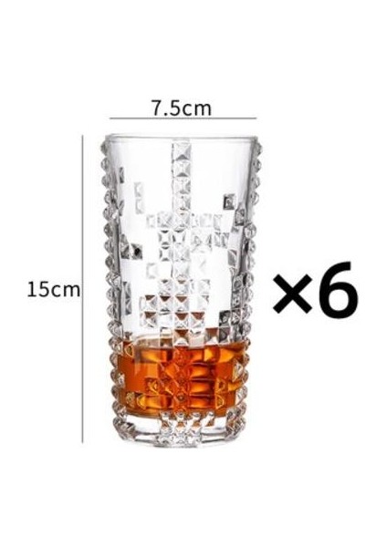 6 Adet 360 ml Yaratıcı Gözlük Kupası Şarap Cam Viski Brendi Snifters Cam Şarap Kupası Kişilik Suyu Bira Bardağı Ev Drinkware Süt Kupası | Gravür