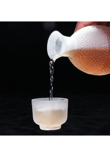 5 Adet Japon Şarap Seti: Sake Fincan, Pot, Meyve Erik Küçük Cam Isıtıcı, Ev Takım Elbise