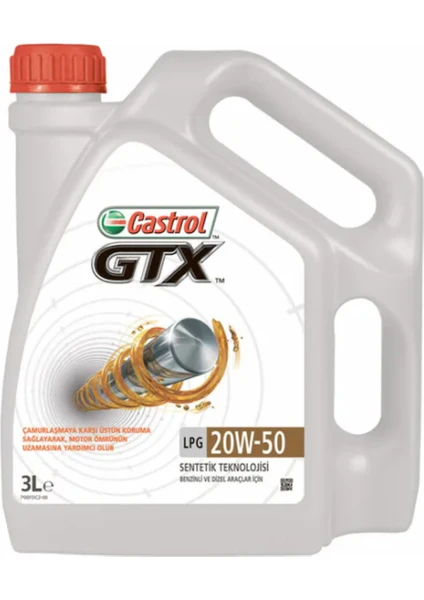 GTX 20W-50 3 Litre Motor Yağı (Üretim Yılı: 2023)