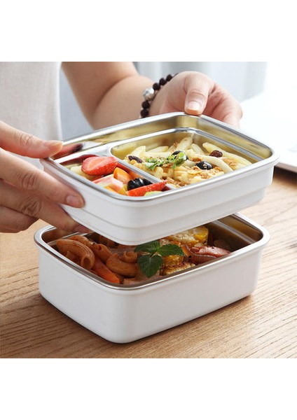 2layer Çift Katmanlı Öğle Yemeği Kutusu Gıda Konteyner Taşınabilir Gıda Depolama Konteyner Bento Box Yemek Mikrodalga Çocuk Çocuk | Öğle Yemeği Kutuları(Yurt Dışından)