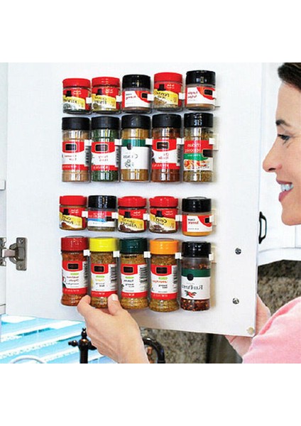 20 Adet Mutfaklar Organizatör Depolama Raf Kabine Kapı Duvar Dağı Spice Klipler Tutucu