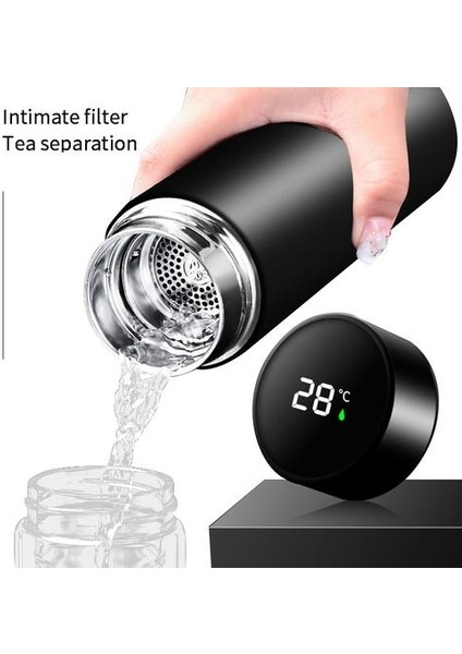 500 ml Akıllı Su Şişesi Paslanmaz Çelik Termos Fincan Kahve Çay Kupalar LCD Sıcaklık Ekran Sızdırmaz Spor Vakum Şişeler | Su Şişeleri fiyatları