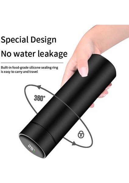 500 ml Akıllı Su Şişesi Paslanmaz Çelik Termos Fincan Kahve Çay Kupalar LCD Sıcaklık Ekran Sızdırmaz Spor Vakum Şişeler | Su Şişeleri fırsatları