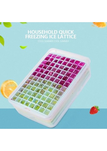 5 Adet / Takım Büyük Buz Küpü Tepsi Kalıp Kova ile 5 Katmanlar 96 Delik Renkli Silikon Buz Kafes Dondurma Araçları Için Kapak | Dondurma Çubukları (34 * 22 * 10,5 Cm)