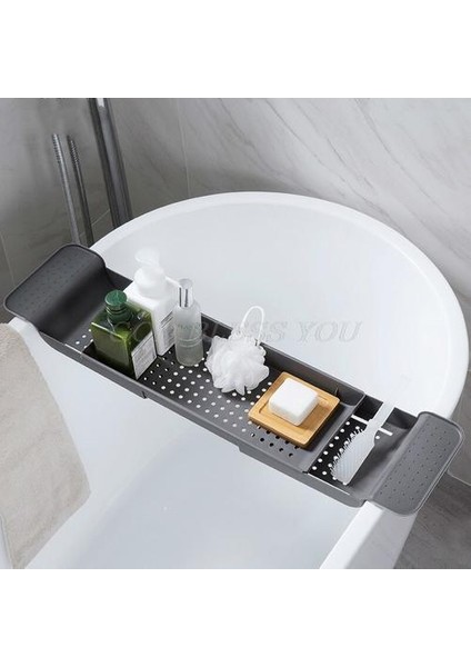 Küvet Küvet Raf Caddy Duş Genişletilebilir Tutucu Raf Depolama Tepsisi Üzerinde Banyo Çok Fonksiyonlu Organizatör | Depolama Tepsileri(Yurt Dışından)