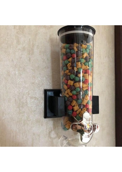 2 Adet Tahıl Dağıtıcı Çift Tek Kuru Gıda Snack Tahıl Tabanlı Plastik Depolama Konteyner Duvar Asılı Ev Organizatör Tankları | Şişeler, Kavanozlar ve kutular