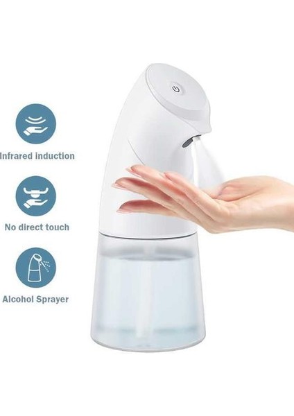 450 ml Kızılötesi Köpük El Sabun Dağıtıcı Dezenfekte Edici Püskürtücü Otomatik Indüksiyon Yıkama Losyonu Temassız El Dezenfektanı | Sıvı Sabun Dağıtıcılar