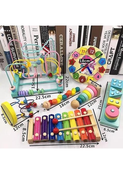 (Üç Parçalı Takım) Okul Öncesi Eğitici Oyuncaklar Ahşap Oyuncaklar Montessori Erken Öğrenme Bebek Doğum Günü Noel Yeni Yıl Hediyelik Oyuncaklar Çocuklar Için Gyh fırsatları