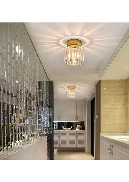 Lambalar Küçük Kristal Tavan Işık Kristal Ch Elier Modern LED Tavan Işık Kolye Fikstür