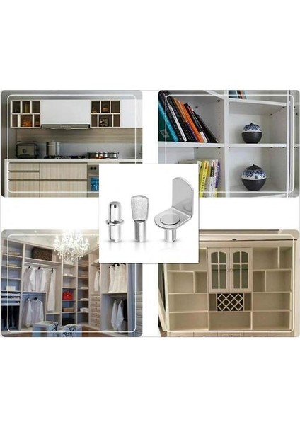 3 Stil Metal Raf Destek Pimleri L-Şekilli Braketler / Düz Kaşık Tarzı Rafları / Silindirik Şekil Raf Pimleri Kitap Dolapları Için fiyatları