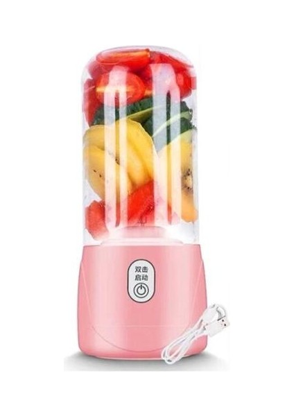 Mini Taşınabilir Sıkacağı Turuncu USB Elektrikli Mikser Meyve Smoothie Blender Makine Için Kişisel Meyve Suyu Extractor | Sıkacaklar (Pembe)