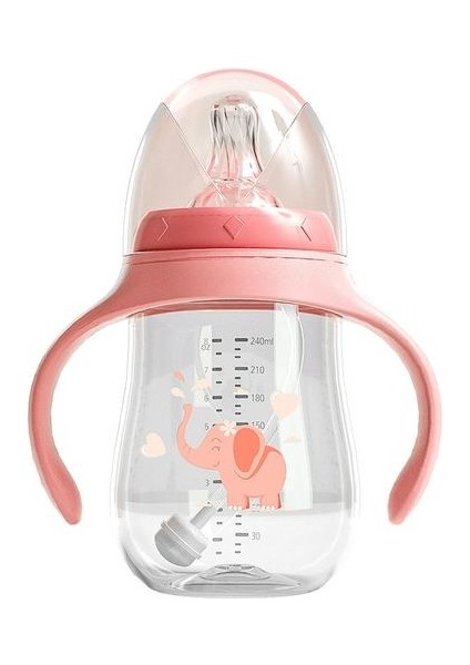Silika Jel Besleme Çocuklar Yürüyor Yenidoğan Bebek Içecek Bardaklar Su Şişeleri Çocuklar Süt Sippy Içme Saman Copo Infantil Dr | Kupalar (Pembe)