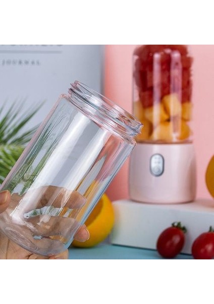 Mini Taşınabilir Sıkacağı Turuncu USB Elektrikli Mikser Meyve Smoothie Blender Makine Için Kişisel Meyve Suyu Extractor | Sıkacaklar (Pembe)