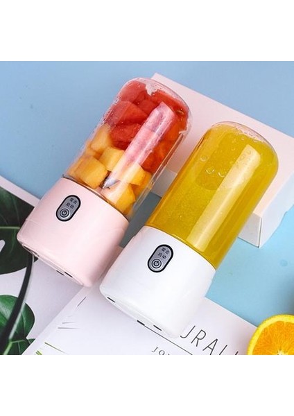 Mini Taşınabilir Sıkacağı Turuncu USB Elektrikli Mikser Meyve Smoothie Blender Makine Için Kişisel Meyve Suyu Extractor | Sıkacaklar (Pembe)