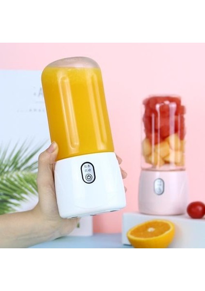 Mini Taşınabilir Sıkacağı Turuncu USB Elektrikli Mikser Meyve Smoothie Blender Makine Için Kişisel Meyve Suyu Extractor | Sıkacaklar (Pembe)