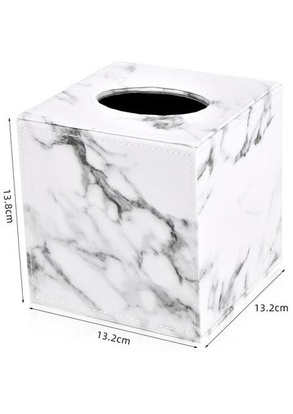 Mermer Küp Kare Doku Kutusu Pu Deri Rulo Doku Tutucu Tuvalet Kağıdı Kutusu Peçete Kılıf Kapak Teneke Kutu Dispenser Tutucu | Doku Kutuları(Yurt Dışından)