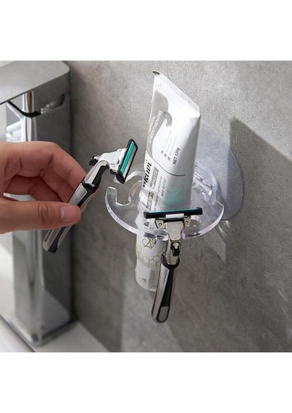 1 Adet Diş Fırçası Organizatör Razor Tıraş Makinesi Depolama Raf Kendinden Yapışkanlı Diş Macunu Depolama Tutucu Mutfak Banyo Aksesuarları | Diş Fırçası ve diş Macunu Tutucular(Yurt Dışından)