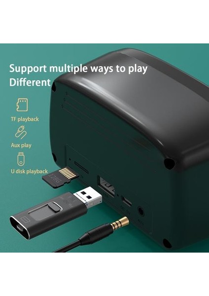 Bas Masaüstü Mini Taşınabilir Stereo Destek Tf Kart Hifi Subwoofer Müzik Çalar Hediye Retro Bluetooth Hoparlör Kablosuz Ev Dekor | Taşınabilir Hoparlörler (Siyah)(Yurt Dışından) fiyatları