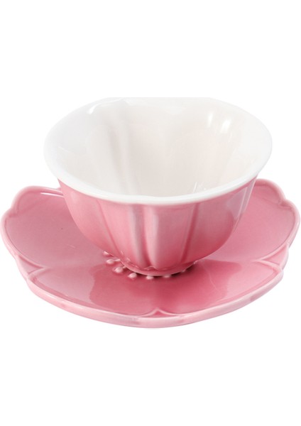 1 Takım Seramik Kupası ve Daire Eşsiz Teacup ve Dish Set Kahve Fincanı ve Plaka Home Hotel Için Yaratıcı Sofra | Kupa ve tabaklar