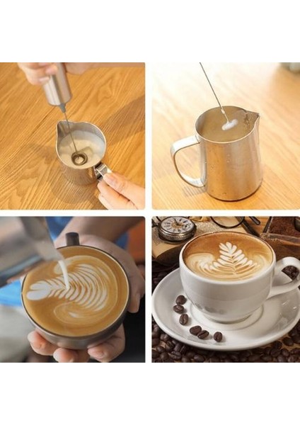 Süt Frother El Elektrik, Seyahat Kahve Frother.süt Köpürmesi Için Kahve Frother, Latte / Cappuccino Frother Mikser Için Içecek, | Sütlü(Yurt Dışından)