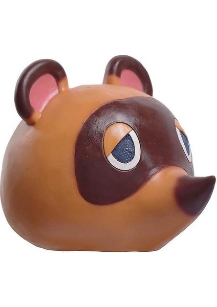 Tom Nook Rakun Maskesi Hayvan Geçiş Lateks Headgear Cadılar Bayramı Cosplay Ball Sahne