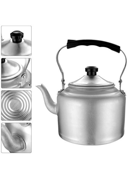 1 Adet 20 cm Vintage Alüminyum Su Isıtıcısı Yalıtımlı Saplı Gaz Ocak Su Isıtıcısı | Spor Şişeleri
