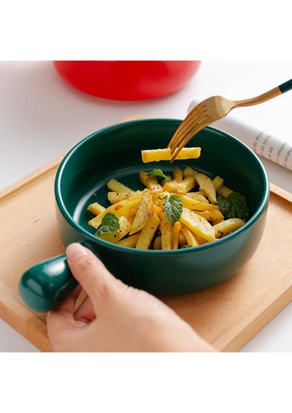 Tek Kolu Seramik Kase Ev Dekorasyon Pişirme Kase Ev Sofra Anında Noodle Kase Kahvaltı Salatası Kase Aksesuarları | Kaseler modelleri