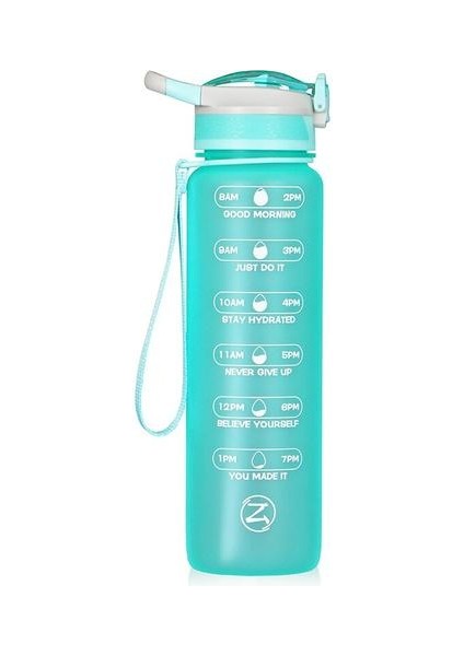 Saman ve ile 1l / 32OZ Motivasyonel Su Şişesizaman Işaretleyici, Sızdırmaz ve bpa Ücretsiz Su Şişeleri Fitness Için Meyve Infüzer | Spor Şişeleri