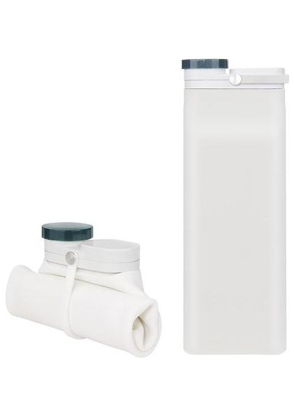 Katlanabilir Kamp Büyük Kapasiteli Su Bardağı, Taşınabilir Sızdırmaz Seyahat Kupası, Silikon Güvenli ve Toksik Olmayan (19.3x7.3x5.3 Cm) (Beyaz)(Yurt Dışından) fırsatları