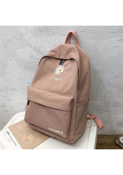 Gençler Için Genç Okul Çantası Sırt Çantası Kadın Baskı Bookbags Orta Öğrenci Schoolbag Büyük Siyah Sevimli Çiçekler Naylon Bagpack