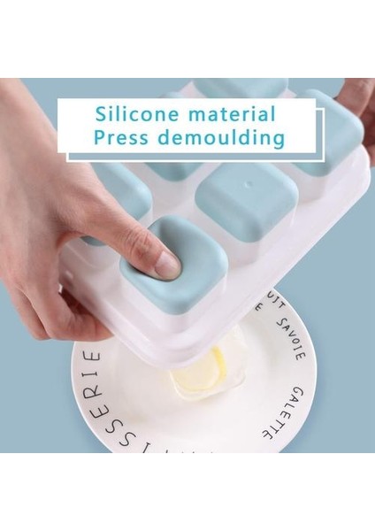 Silikon Buz Küpü Tepsileri 2 Kapaklı Set, Gıda Sınıfı Yaratıcı Viski Buz Topu Kalıp, 6 Izgara Kare Buz Kafası | (20 * 13.5 * 5.4cm) fiyatları