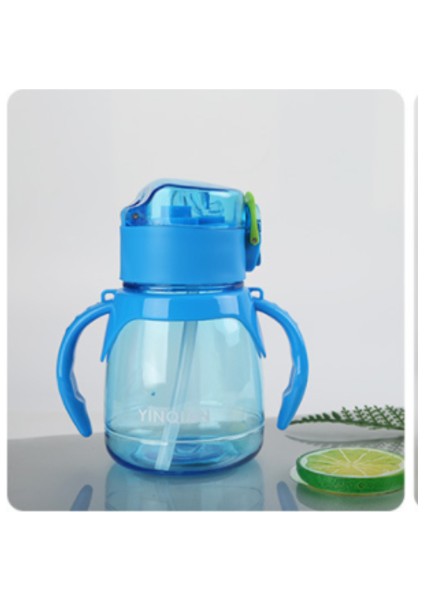 Saman Çocuklu Bebek Besleme Kupası Kolu Çocuklarla Içme Şişesi Öğrenin Çocuk Su Şişeleri Eğitim Kupası | Bebek Besleme Kupası | Straw (Mavi) ile Besleme Kupası indirimleri