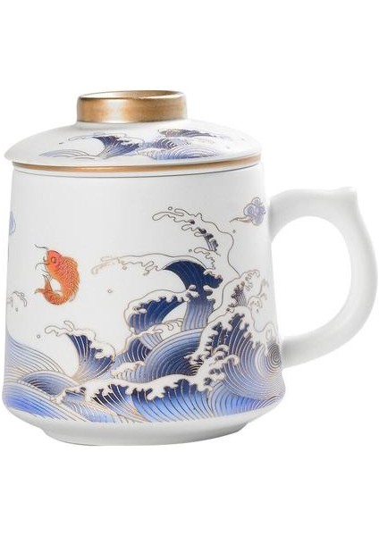 Seramik Whiteware Çay Kupası Seramik Çay Ayrımı Koyun Yağ Yeşim Kemer Filtre Ofis Kupası Çay Kupası Seramik Çay Polonları Çay Seti Dükkanı | Çay Polonları
