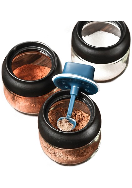 3 Adet Cam Mühürlü Baharat Pot Baharat Kavanoz Evi Baharat Kutuları Ev Restoran Kullanımı Için Mühürlü Çeşni Pot | Spice biber Çalkalayıcılar