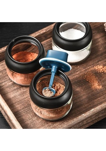 3 Adet Cam Mühürlü Baharat Pot Baharat Kavanoz Evi Baharat Kutuları Ev Restoran Kullanımı Için Mühürlü Çeşni Pot | Spice biber Çalkalayıcılar