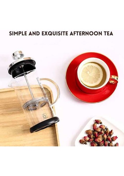 Kahve / Çay Brewer Pot Maker Su Isıya Dayanıklı Paslanmaz Çelik Cam Piston Cezve Ölçekli 350ML | Kahve Tencere indirimleri