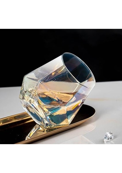 6 Adet Altıgen Elmas Viski Gözlük Scotch Kokteyl Viski Rum Tequila Için Set Drinkware Şarap Kadehi Bardaklar Noel Hediyeleri | Gravür