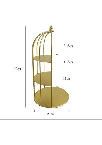 Altın Metal Takı Standı Meyve Sepeti Kek Standı Cupcake Tepsi Birdcage Doğum Günü Kek Araçları Ev Dekorasyon Tatlı Masa Raf | Depolama Tutucular ve raflar