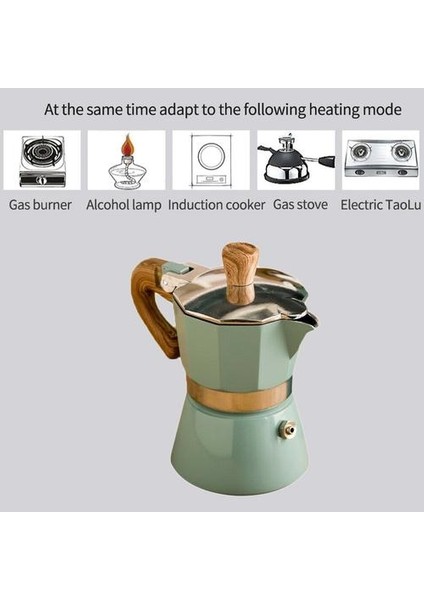 150 ml Kahve Makinesi Pot Alüminyum Mocha Espresso Percolator Pot Kahve Su Isıtıcısı Kafeteralar Espresso Percolator Stovetop Kahve Makinesi | Kahve Tencereler
